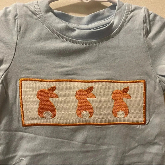 New Smocked Easter Romper - Picture 3 of 9